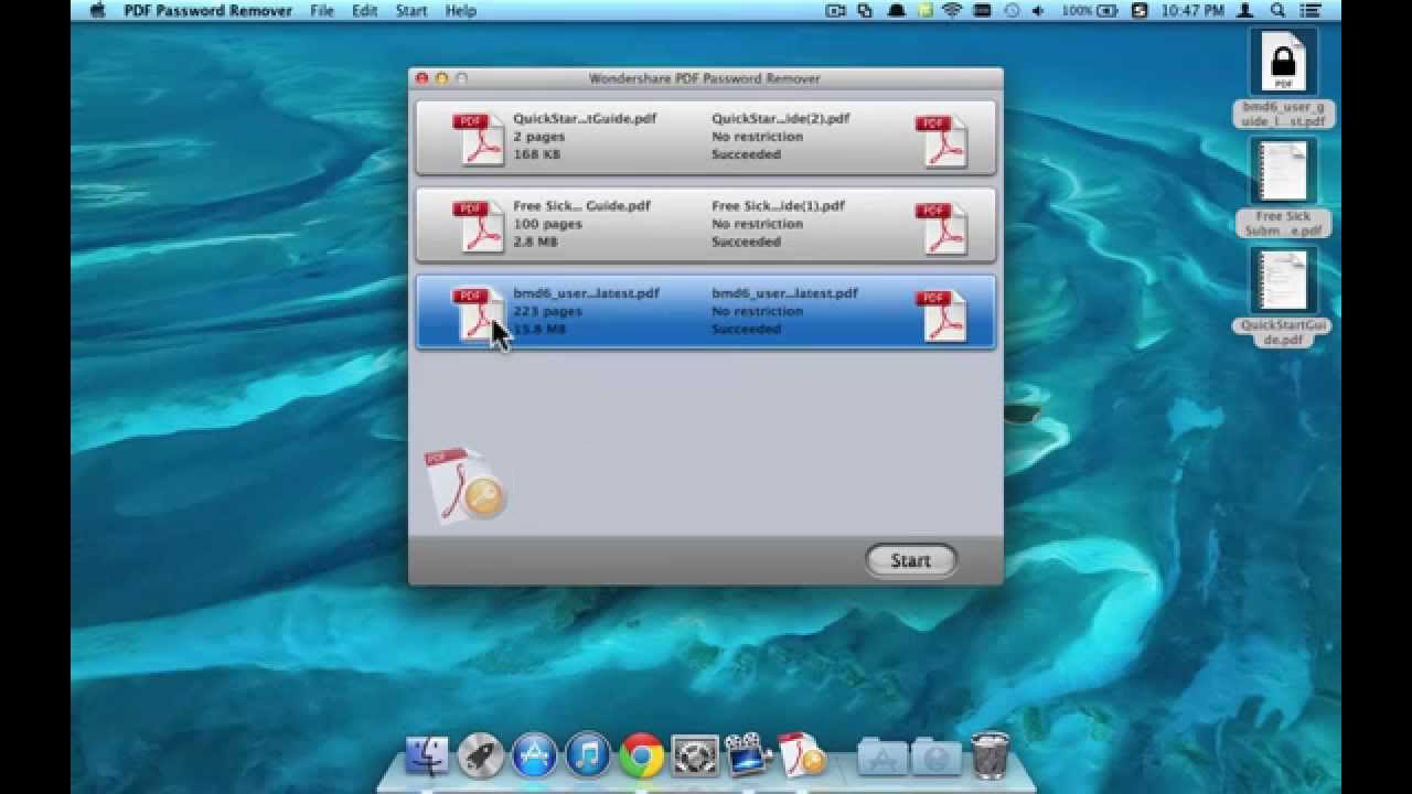 Wondershare PDF Password Remover mac new